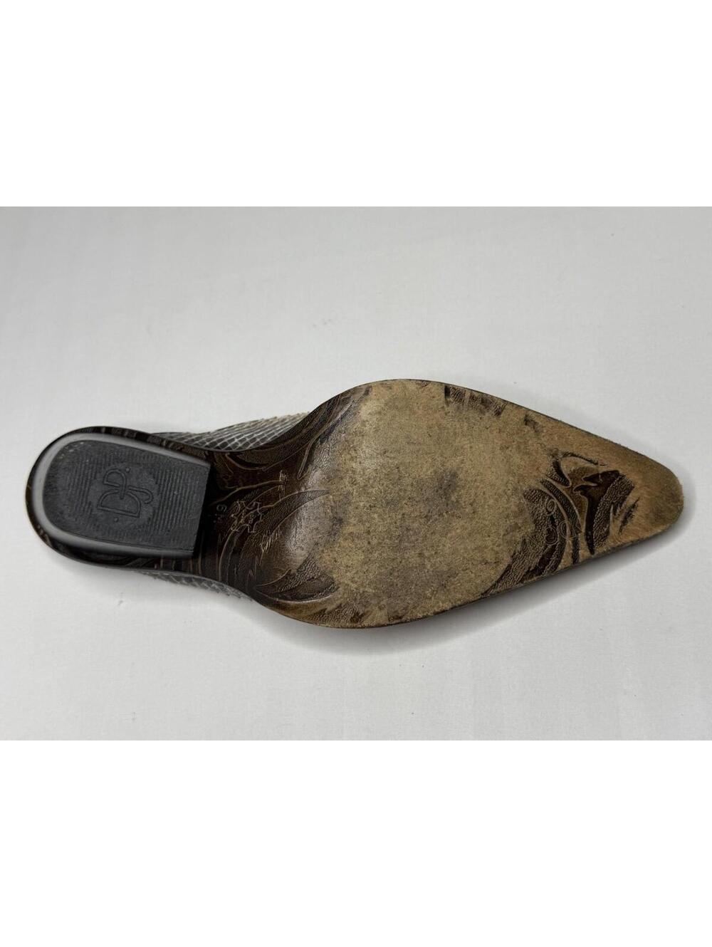 Donald J Pliner Size 6M Snake Skin Western Couture Collection Mule Italy P73C - Picture 9 of 14